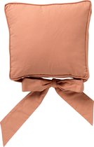 Dutch Decor JAVAAN - Hoes voor stoelkussen met lint Muted Clay 45x45 cm - roze - Zitkussen -  Stoelpad