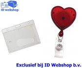 Ultraholder Badgehouder met hartvormige Jojo - rood -verpleegster cadeau - afmechanisme - badgehouder hart -badgehouder verpleegkunde badgehouder- verjaardag badgehouder  rood hart