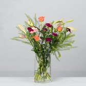 FLYN Flowers - Bloemenboeket Livia - roze/witte lelies en roze rozen - Verjaardag