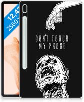 Hoesje Samsung Galaxy Tab S7FE Siliconen Back Case Zombie met transparant zijkanten