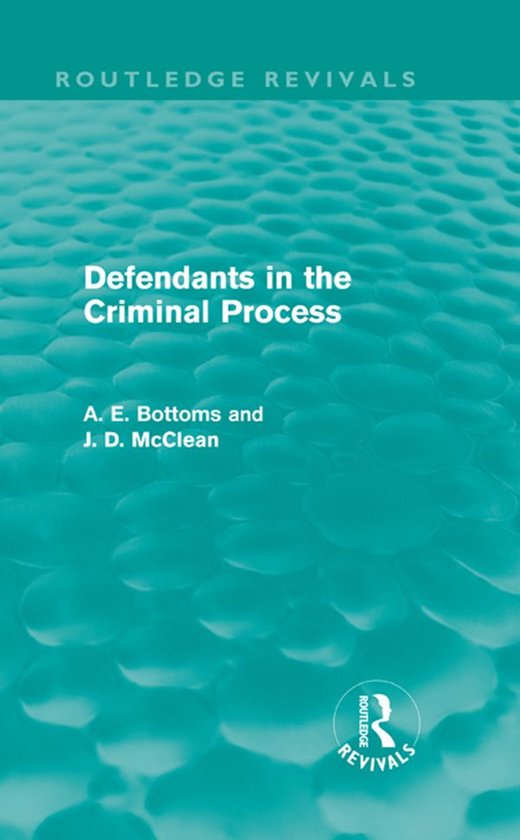Defendants in the Criminal Process - cover