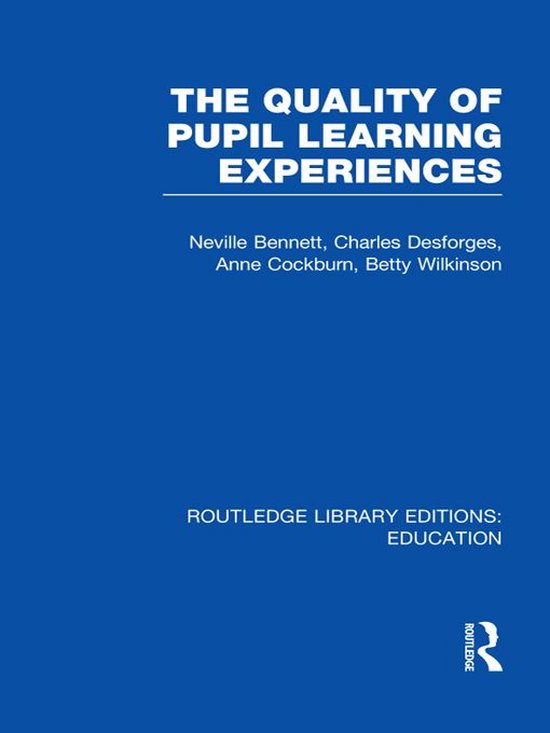Quality of Pupil Learning Experiences (Rle Edu O) - cover