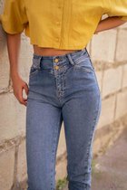 Broek Cindy H extra hoge taille straight jeans