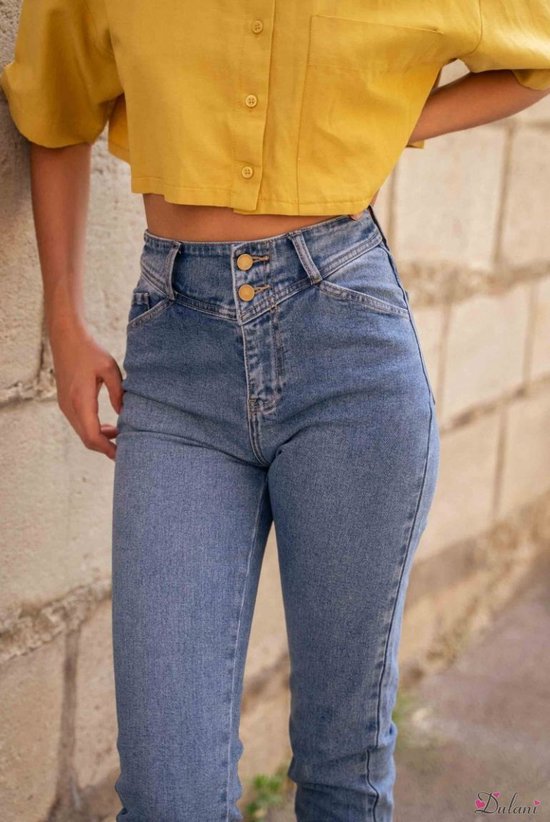 ik klaag verf Opsplitsen Broek Cindy H extra hoge taille straight jeans | bol.com