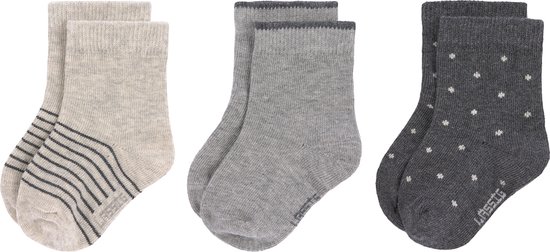 Lässig chaussettes bébé gris lot de 3