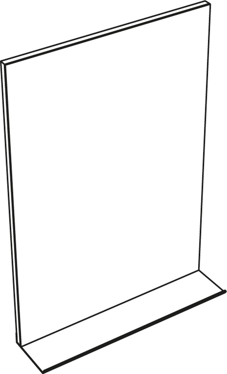 Allibert Sitio spiegel 40x70cm met planchet zwart mat
