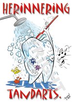 Oproepkaart - HERINNERING TANDARTS - Cartoon 'Wassende kies' - 50 stuks