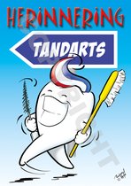 Oproepkaart - HERINNERING TANDARTS - Cartoon 'Wandelende kies' - 50 stuks