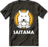 Saitama T-Shirt | Wolfpack Crypto ethereum Heren / Dames | bitcoin munt cadeau - Donker Grijs - S