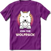 Saitama T-Shirt | Wolfpack Crypto ethereum Heren / Dames | bitcoin munt cadeau - Paars - XL