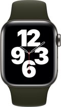 Geschikt voor Apple Watch Sportieve Siliconen Horlogebandje - 38/40/41mm - Kaki Groen
