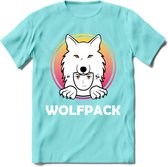 Saitama T-Shirt | Wolfpack Crypto ethereum Heren / Dames | bitcoin munt cadeau - Licht Blauw - XXL