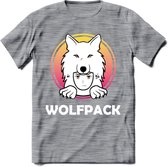 Saitama T-Shirt | Wolfpack Crypto ethereum Heren / Dames | bitcoin munt cadeau - Donker Grijs - Gemaleerd - 3XL