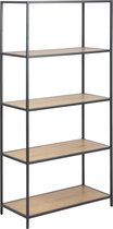 Parya Home - Metalen Boekenkast - 4 Planken - Hout - Industrieel