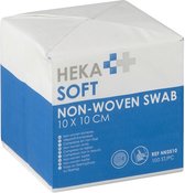 HEKA soft non-woven kompres 10 x 10 cm niet steriel - 4 lagen (40 gram)