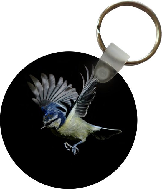 Porte-clés - Pimpelmees sur fond noir - Plastique - Rond