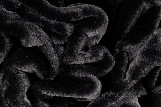Heaven fake bont Plaid fluffy fleece deken zwart 150x200
