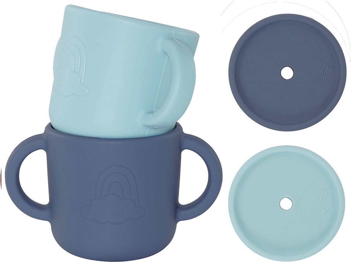 Bekers - Met - Deksel - 2 St - Dusk & Sky