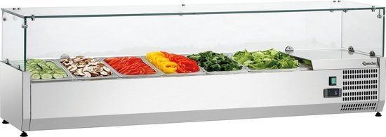 Bartscher Opzetkoelvitrine GL3-1501 - 5x 1/3 GN + 1x 1/2 GN - 1500x395x459mm