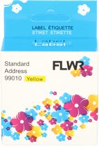 FLWR - Labels / Dymo 99010 / geel / Geschikt voor Dymo