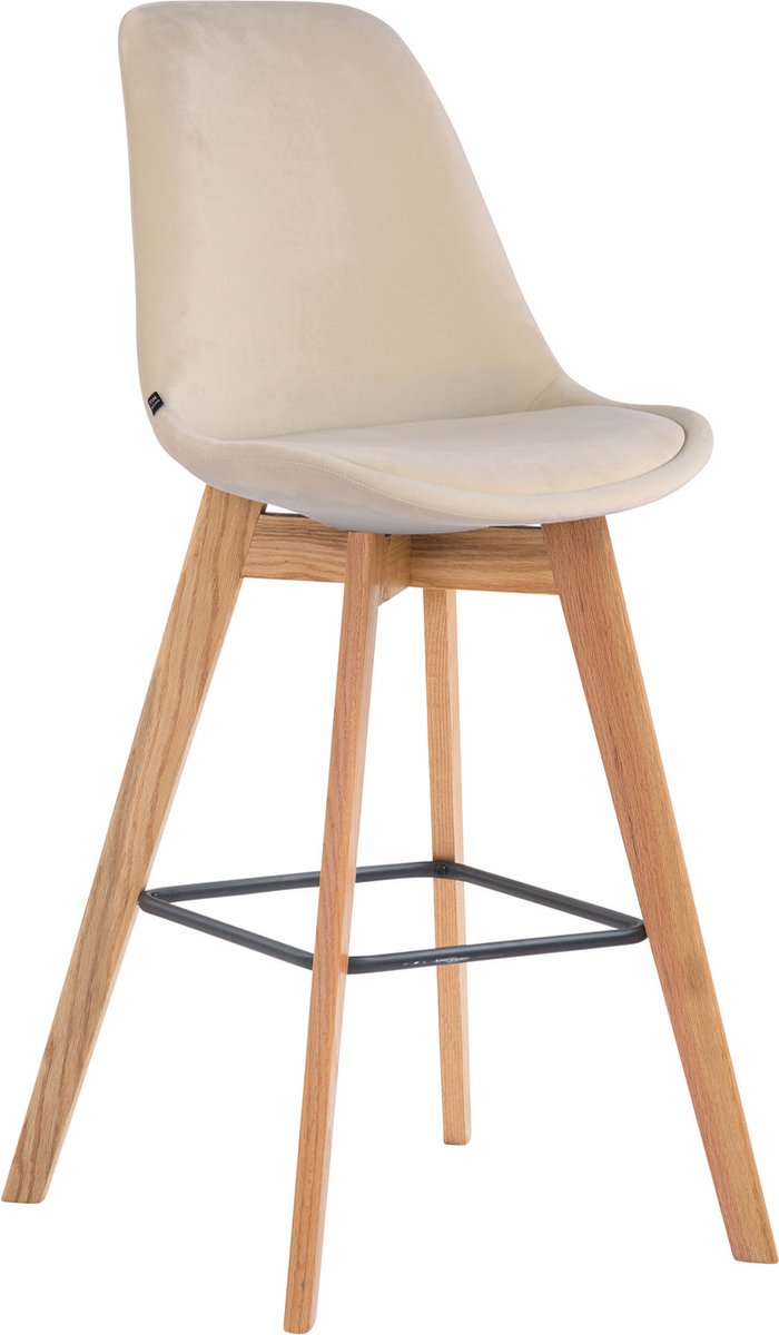CLP Metz - Barkruk - Fluweel creme natura