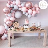 Balloonic Ballonnenboog – Roze & Grijs – Ballonboog Feest Decoratie Versiering – Decoratiepakket – Ballonnen Verjaardag – Feestartikelen
