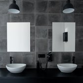 Spiegel - Zonder lijst - Verzilverd - 600 x 570 mm - 5 mm dikte - Wandspiegel - Passpiegel - Spiegel badkamer - Spiegel toilet - Spiegel rechthoek 60 x 57 cm