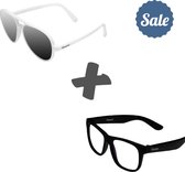 Goodcha Sun & Screen Twin Pack - piloten zonnebril en blauw licht bril kind voor meisje en jongen - computerbril met filter - gamebril - 3-6 jaar