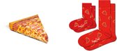 Happy Socks XKPIZ02-4300 Pizza Socks Gift Set 2-Pack - maat 41/2-3Y