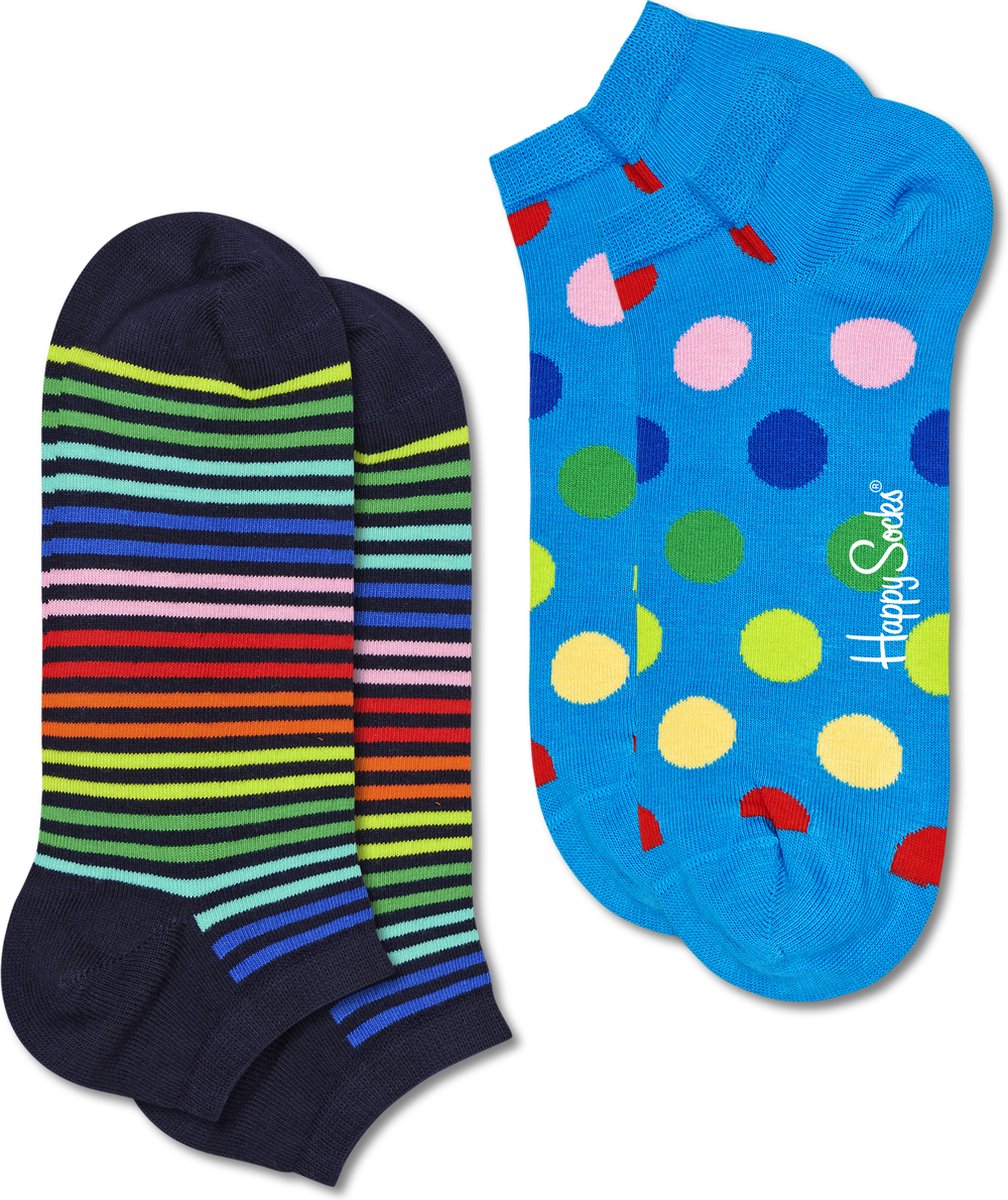 Happy Socks Calzini Mini Stripe Low – Blu, Taglia 41-46, Unisex Adulto, Cotone Morbido - 3