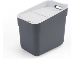 Curver Ready to Collect Prullenbak - 20 liter - Donkergrijs/Lichtgrijs