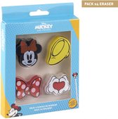 Minnie Mouse gummen set 4 stuks