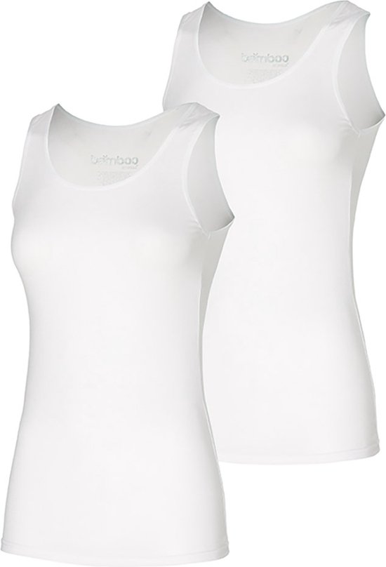 Apollo - Bamboe hemd dames - Wit - Maat XL - 2-Pak - Dames Hemd