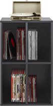 Vinyl lp platen kast - opbergen lp platen - platenspeler meubel - zwart