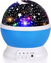 Sterrenhemel Verlichting Kinderkamer - Moon Light Projector - Nachtlampje kind | baby - Nachtlamp- Cadeau kind (Blauw)