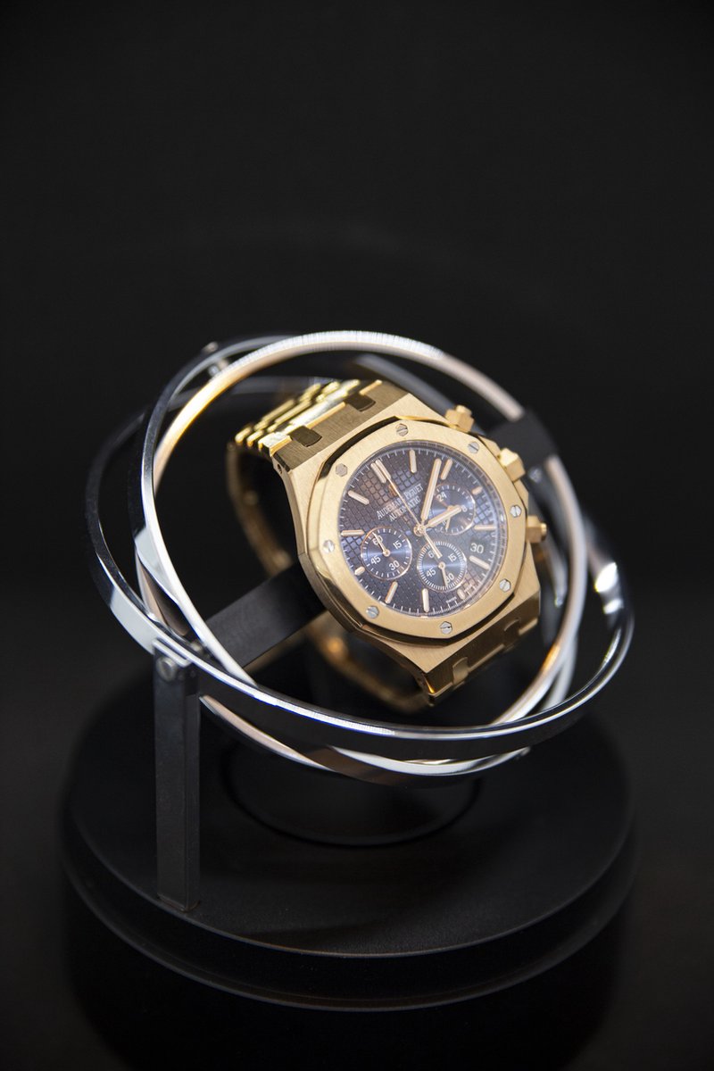 Tourbillon Horloge Opwinder Oplaadbare batterij - - Gyrowinder Orbit Watch Winder Zilver