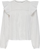 Jacqueline de Yong Blouse Jdyvalerie L/s Top Wvn 15252885 Cloud Dancer Dames Maat - W36