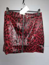 JCL rok slangenprint rood L