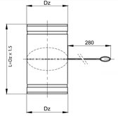 Gegalvaniseerde Smoorklep met hendel Ø120mm 0,5mm