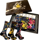 Sock My Feet - Grappige sokken heren - 3 pack - Maat 39-42 - Sokken Giftbox - Funny Socks - Vrolijke sokken - Cadeau man - Zakenman sokken - Bloemen sokken - Gekke sokken - Grappig