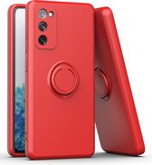 Samsung Galaxy A50 Back Cover | Telefoonhoesje | Ring Houder | Rood