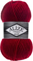 Alize Superlana Maxi 56 Red Pakket 5 Bollen 500 Gram