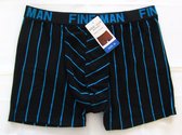 6 boxershorts - Fine Man - blauw - rood - katoen - maat XXL