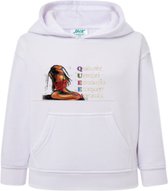 JHK -Hoodie dames met capuchon - Natural Queen - Wit - XL