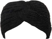 Winter Haarband Dames Zwart | Warme Gebreide Hoofdband