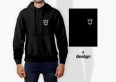 King & Queen koppel trui | Premium Hoodie sweater | Matching Hoodies | King clipart | Maat Smal