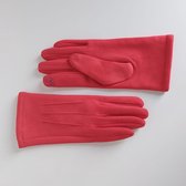 Yoonz - Handschoenen - Met Stiksel - Touchscreen Handschoenen - One Size - Rood