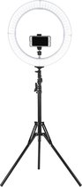 Exalight Professionele Ringlamp - Ringlight - Complete Set - Verstelbaar Statief - Selfies - Fotografie - Zwart