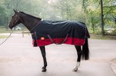 G-Horse | Paardendeken | Outdoor Regen/Winter deken | 200 gram | 195 cm | Zwart/rood | 600DN