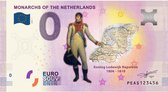 0 Euro biljet 2020 - Vorsten van Nederland - Koning Lodewijk Napoleon KLEUR